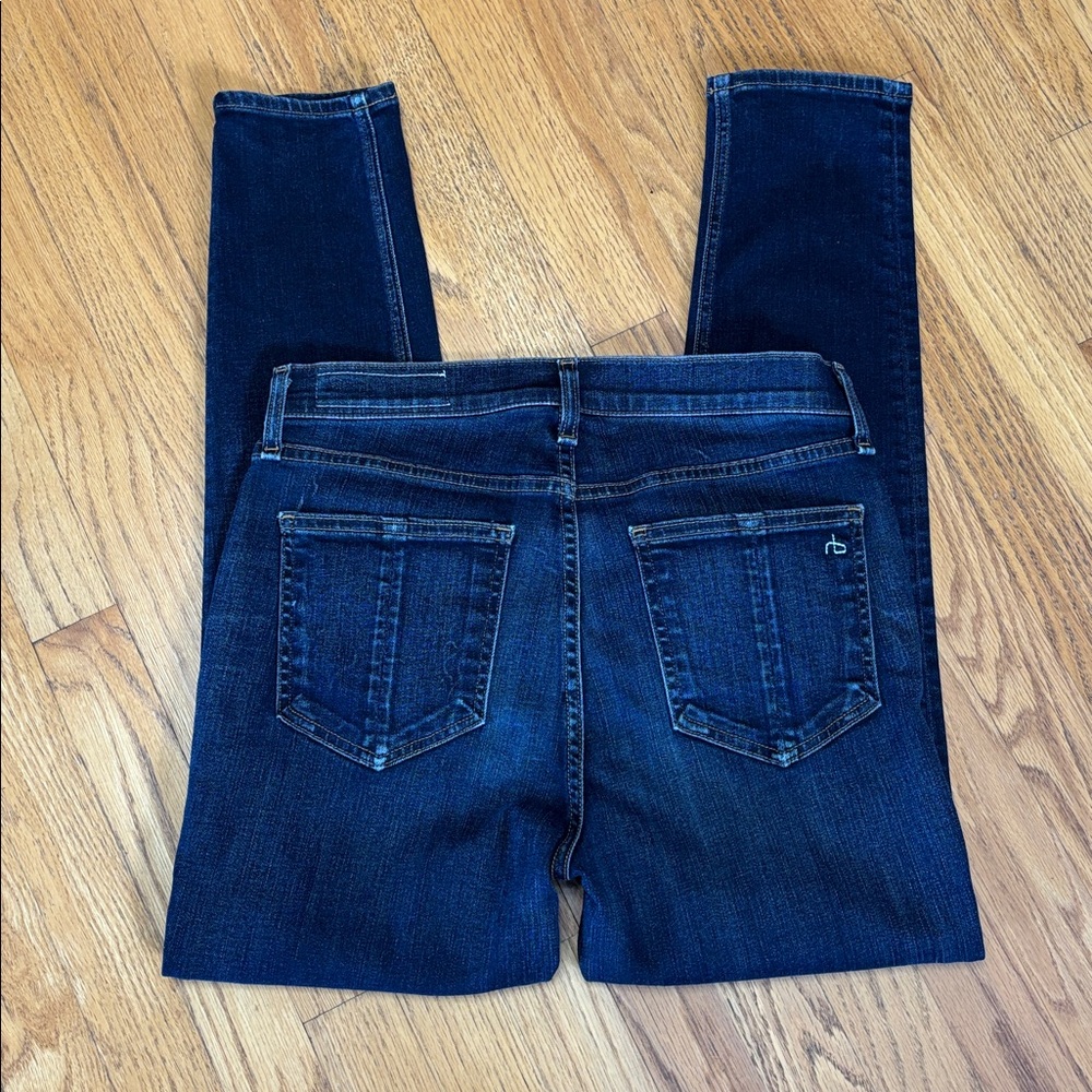 Rag & Bone Riverdale High Rise Ankle Skinny Dark Wash Blue Jeans Women’s Size 28 - Picture 5 of 15